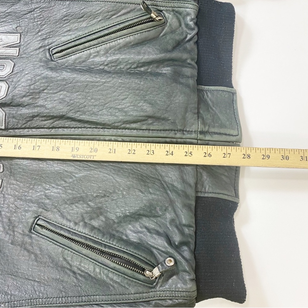 Harley Davidson 100th Anniversary Leather Bomber Jacket Size Medium - Picture 5 of 12